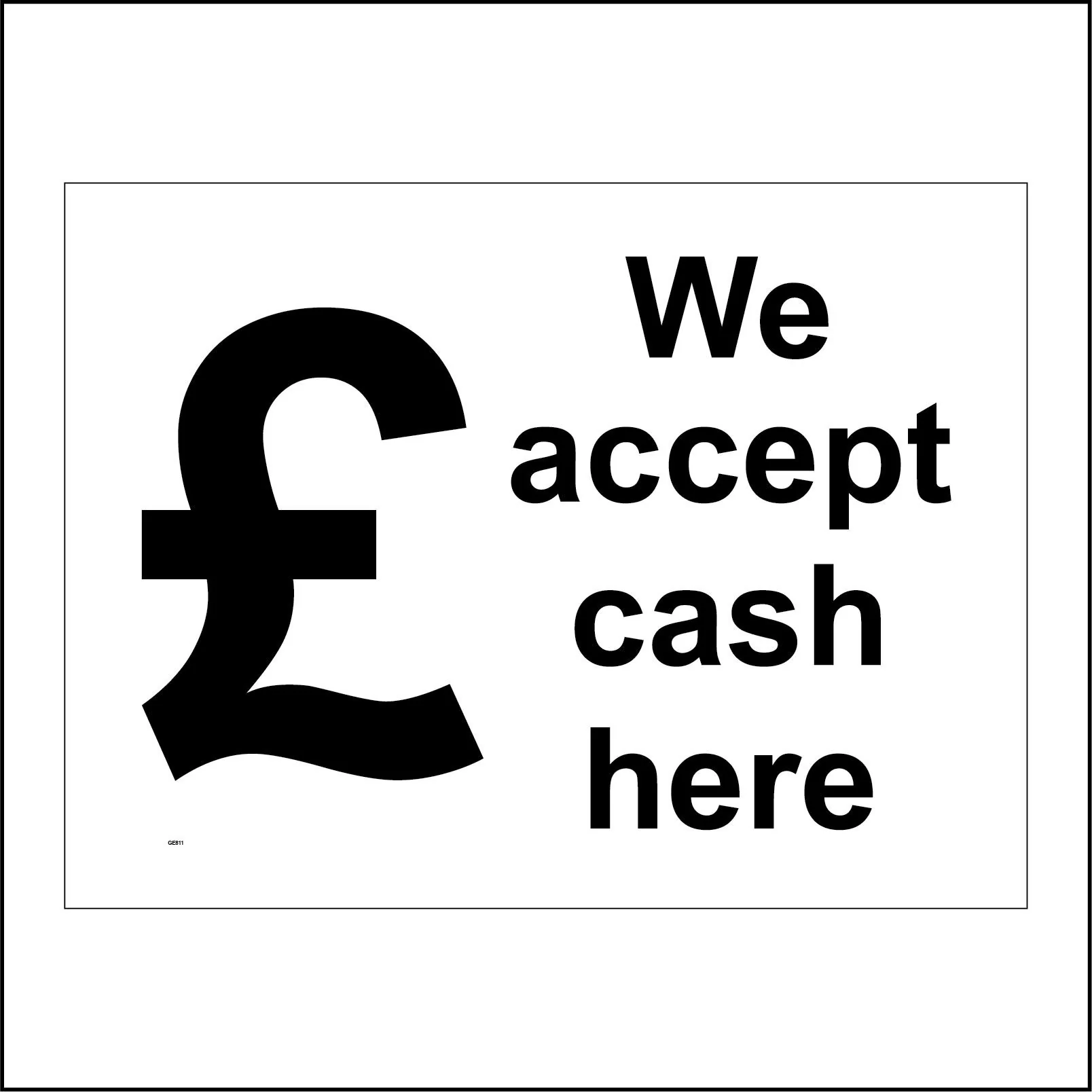 we accept cash